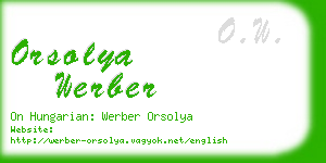 orsolya werber business card